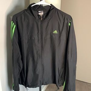 Green and black adidas jacket